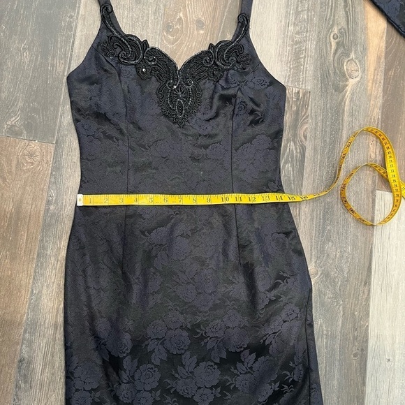 scott mcclintock Brocade Jeweled Beaded -2 Piece Dress & Bolero Jacket Vintage - Picture 9 of 16